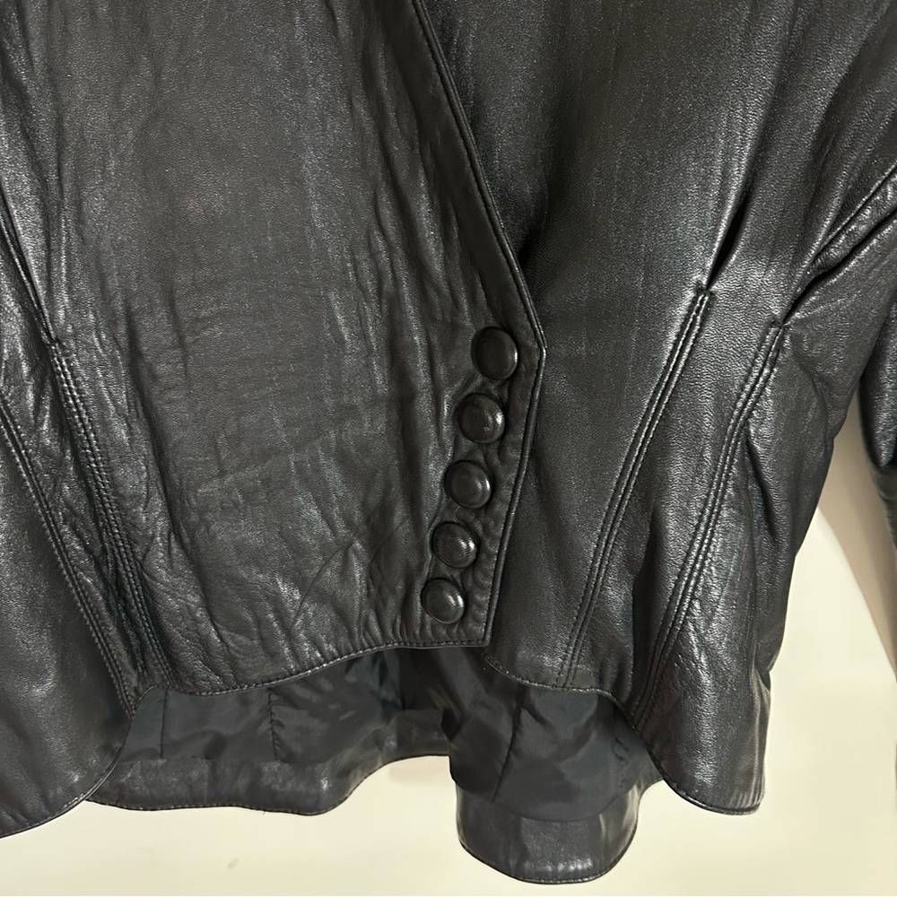Wilson Black Leather Jacket Size Large - Picture 4 of 8